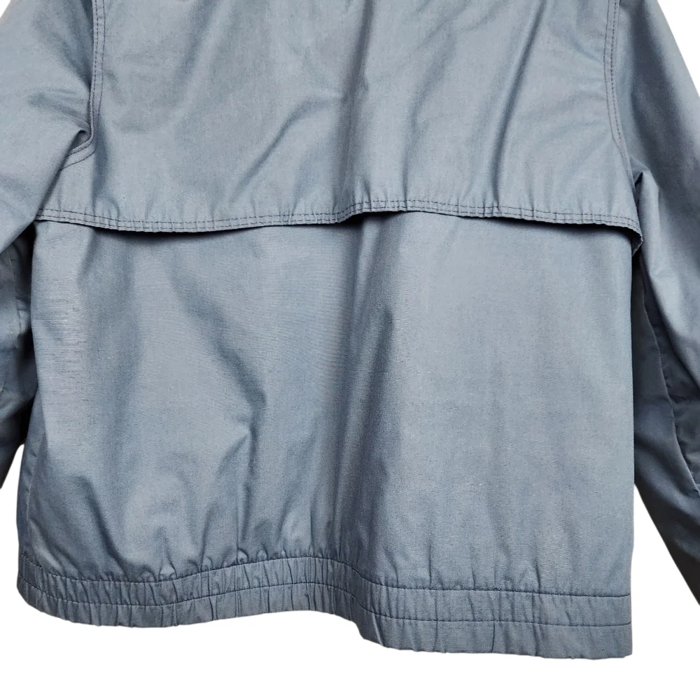 Sears Vintage Blue Bomber Work Jacket Corduroy Trim 70's 80's 90s Mens Size L